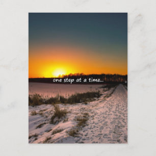 Één Stap tegelijkertijd Briefkaart