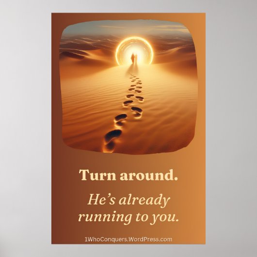 Een stap terug naar God is genoeg Poster (Voorkant)