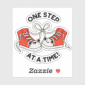 Een stap voor een schimmelaar spun sticker (Vel)