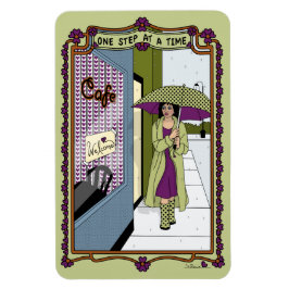 Eén stap voor een Time_A_4x6 koelkast Magneet