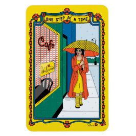 Eén stap voor een Time_B_4x6 koelkast Magneet