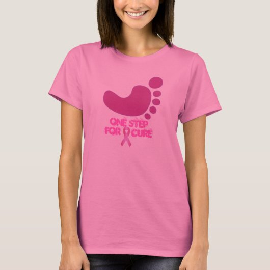 één stap voor kanker t-shirt (Voorkant)