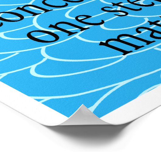 Eén stap voorwaarts Motivatie Poster (Hoek)