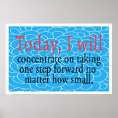 Eén stap voorwaarts Motivatie Poster (Voorkant)