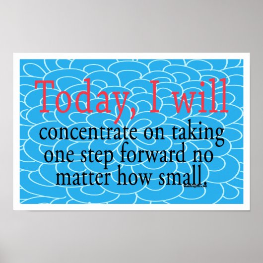 Eén stap voorwaarts Motivatie Poster (Voorkant)