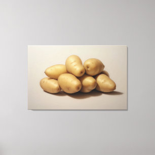 Een stapel aardappelen canvas afdruk
