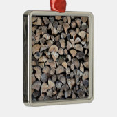 Een stapel brandhout metalen ornament (Rechts)