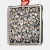 Een stapel brandhout metalen ornament (Links)