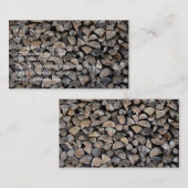 Een stapel brandhout visitekaartje (Voorkant / Achterkant)