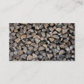 Een stapel brandhout visitekaartje (Achterkant)