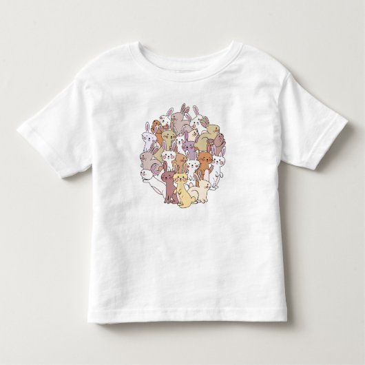 Een stapel Bunnies. Snijder Kind Kinder Shirts (Voorkant)