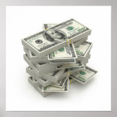 Een stapel geld poster (Voorkant)