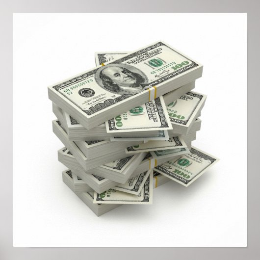 Een stapel geld poster (Voorkant)