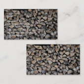 Een stapel houten houten stammen visitekaartje (Voorkant / Achterkant)