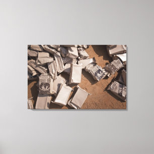 Een stapel maaltijden klaar om te eten canvas afdruk