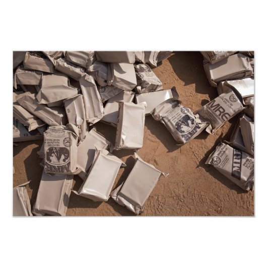 Een stapel maaltijden klaar om te eten foto afdruk (Voorkant)