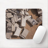 Een stapel maaltijden klaar om te eten muismat (Met muis)