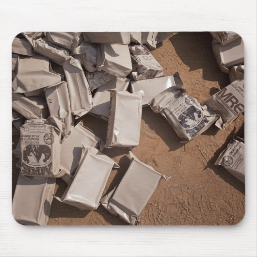 Een stapel maaltijden klaar om te eten muismat (Voorkant)