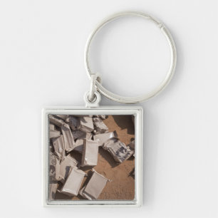 Een stapel maaltijden klaar om te eten sleutelhanger