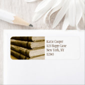 Een stapel oude boeken etiket (Insitu)