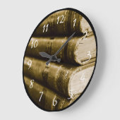 Een stapel oude boeken grote klok (Hoek)