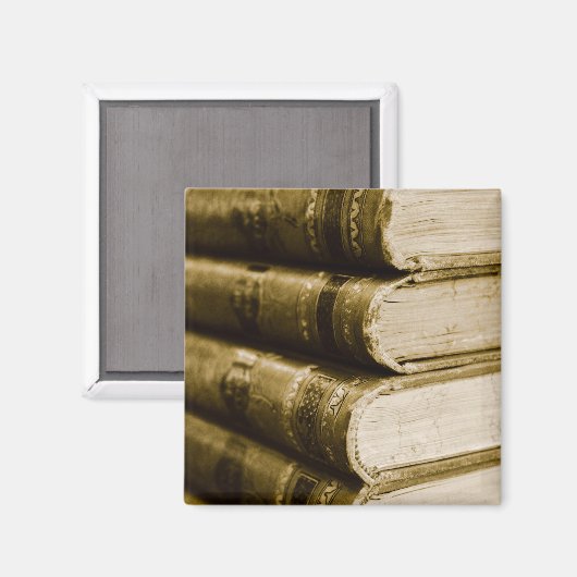 Een stapel oude boeken magneet (Voorkant / Achterkant)