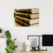 Een stapel oude boeken poster (Thuiskantoor)