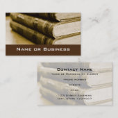 Een stapel oude boeken visitekaartje (Voorkant / Achterkant)