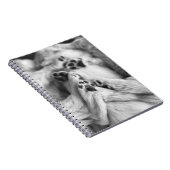 Een stapel puppy poten notitieboek (Rechterzijde)
