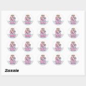 Een stapel Unicorns Cute Kids Birthday Party Favor Ronde Sticker (Vel)