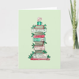 Een stapel vakantie klassiekers feestdagen kaart