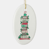 Een stapel vakantieclassificaties keramisch ornament (Rechts)