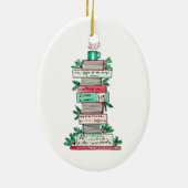 Een stapel vakantieclassificaties keramisch ornament (Achterkant)