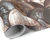 Een stapel van knuppels - één cent uitspreide acht cadeaupapier (Rol Hoek)