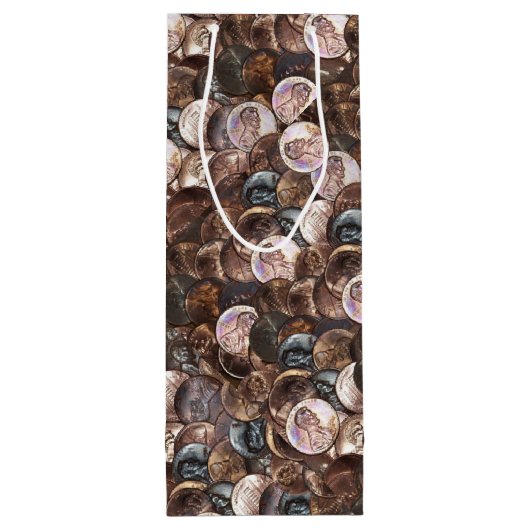 Een stapel van knuppels - één cent uitspreide acht wijn cadeautas (Achterkant)