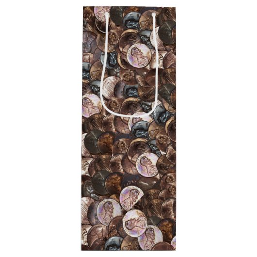 Een stapel van knuppels - één cent uitspreide acht wijn cadeautas (Voorkant)