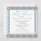 Een Star is Born Boy Invitation Square Kaart (Achterkant)