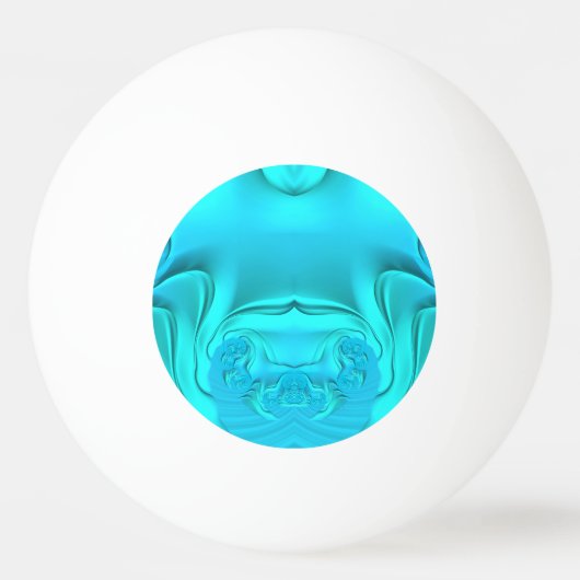 Eén Star Ping Pong Ball, Bubble Blue en Aqua ~ Pingpongbal (Voorkant)