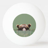 Eén Star Ping Pong Ball met grizzly beer (Voorkant)