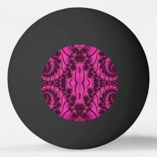 Eén Star Ping Pong Ball, Roze Black Pingpongbal (Achterkant)