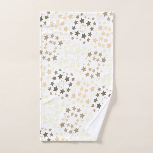 Een Star Print handdoek set met wit (Handdoek)