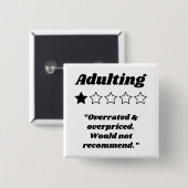 Eén Star-Review toevoegen Vierkante Button 5,1 Cm (Voorkant /achterkant)