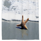 Eén Starfish gewassen Ashore Douchegordijn (Voorkant)