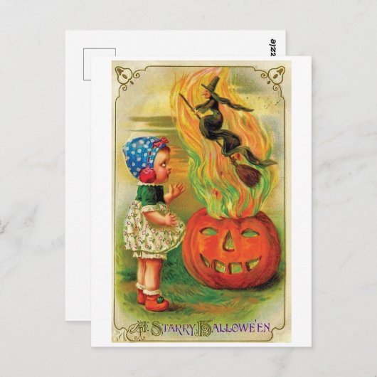 Een Starry Halloween Briefkaart (Voorkant / Achterkant)