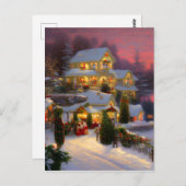 Een  startpunt gedecorbeerd voor Kerstmis Briefkaart (Voorkant / Achterkant)