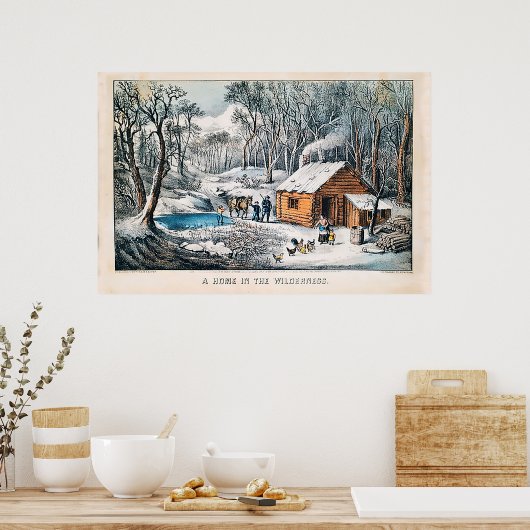 Een startpunt in de Wilde Currier & Ives Poster (Keuken)