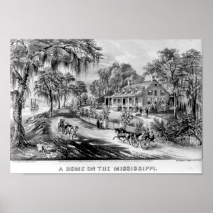 Een startpunt op de Mississippi-printer Poster
