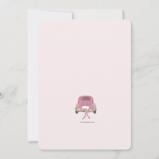 Een station met een bridale Shower-uitnodiging Kaart (Achterkant)