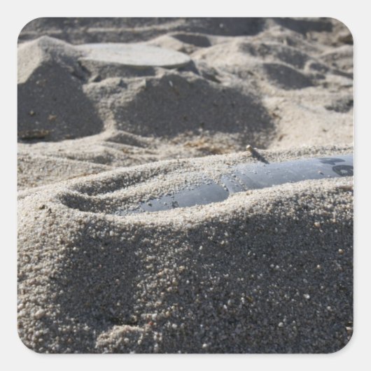 Een statische vertoning van een ordnance shell vierkante sticker (Voorkant)