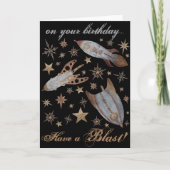 Een Steampunk Birthday Blast Kaart (Voorkant)